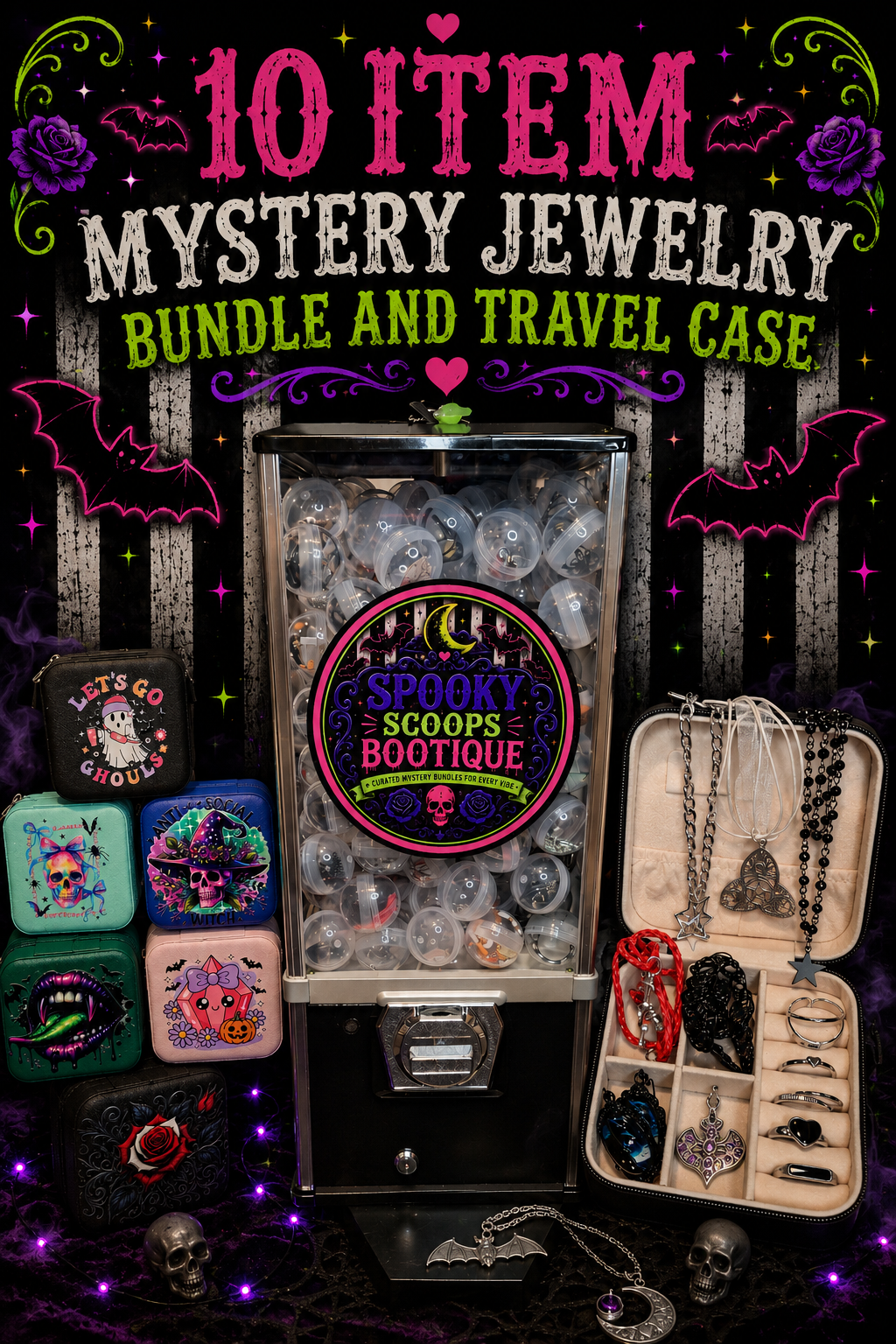 💀⛓️ Mystery Jewelry Bundle and Travel Case