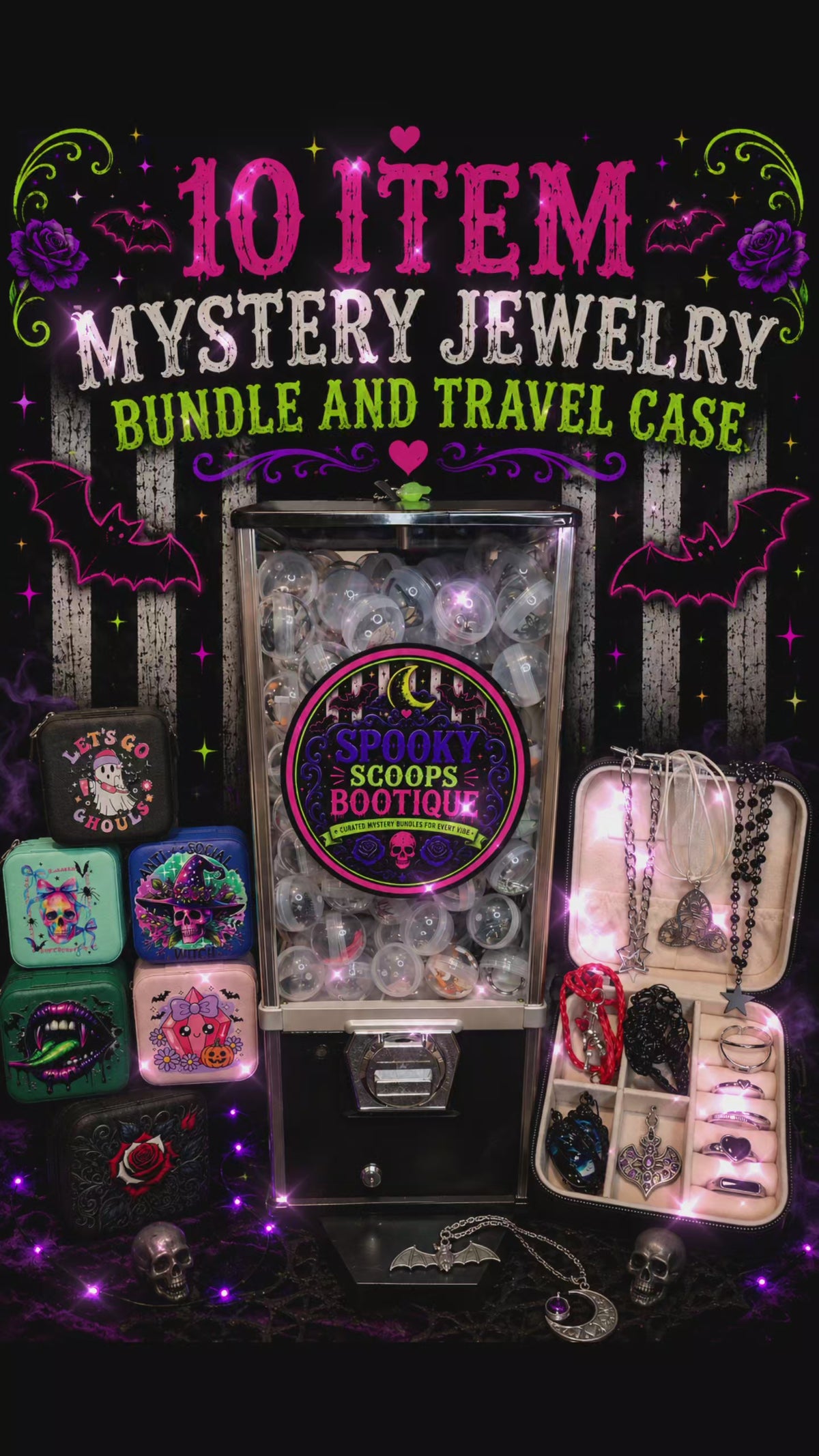 💀⛓️ Mystery Jewelry Bundle and Travel Case